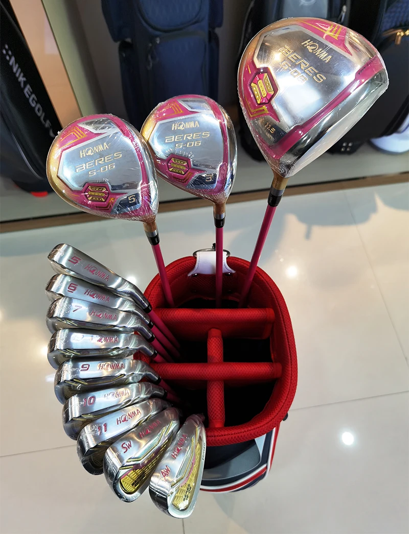 Women's Golf Complete Set Honma Beres IS-06 4 Star Club Set Driver Fairway Iron Putter Graphite Shaft L Flex ( No Bag）