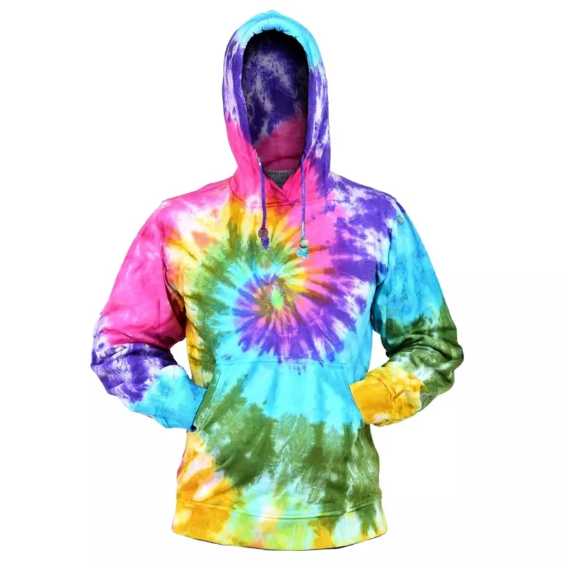 Мужская толстовка с 3d принтом тай-дай красочный индивидуальный пуловер модная