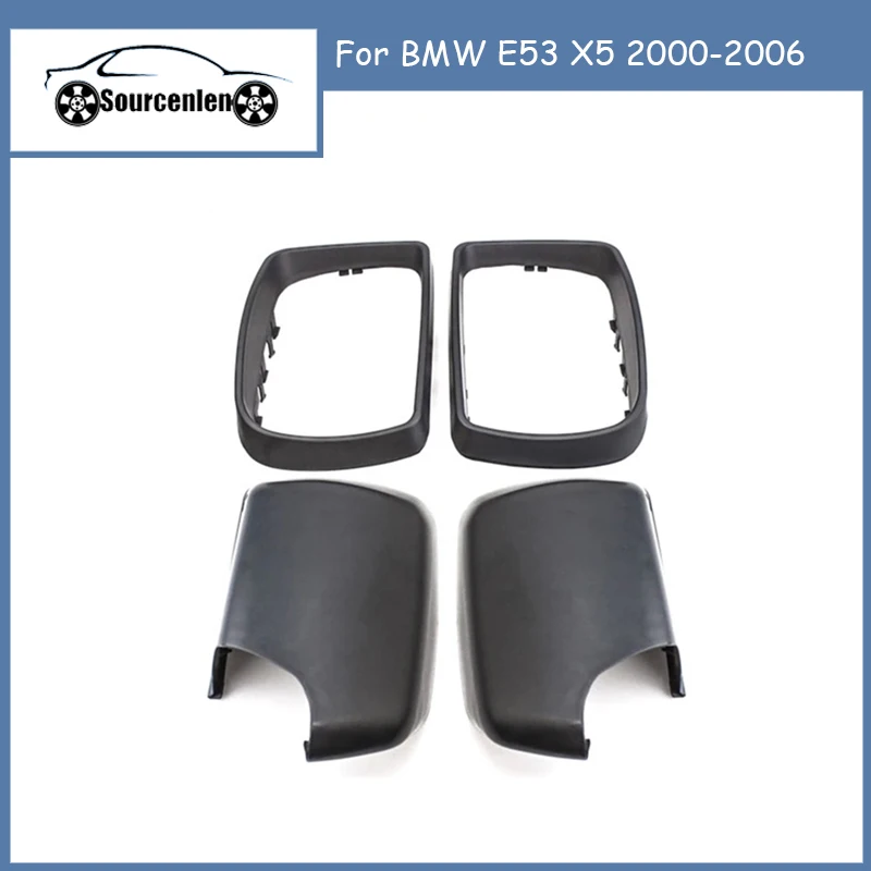

Side Mirror Cover Cap For BMW E53 X5 2000-2006 Door Wing Mirror Holder Rearview Mirror Trim Ring Housing Frame 51168256321