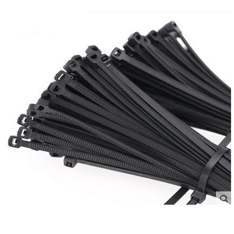 100PCS Black Width of GB Nylon Cable Tie 3*100 3*150 3*200 Cable Wire Ties Self Locking 4*300mm Zip Ties 100mm 150mm 200mm 250mm