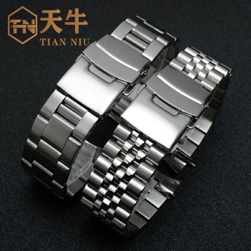 Ремешок из нержавеющей стали для Seiko No. 5 SKX007/009 SRP599 SSK003 изогнутый металлический