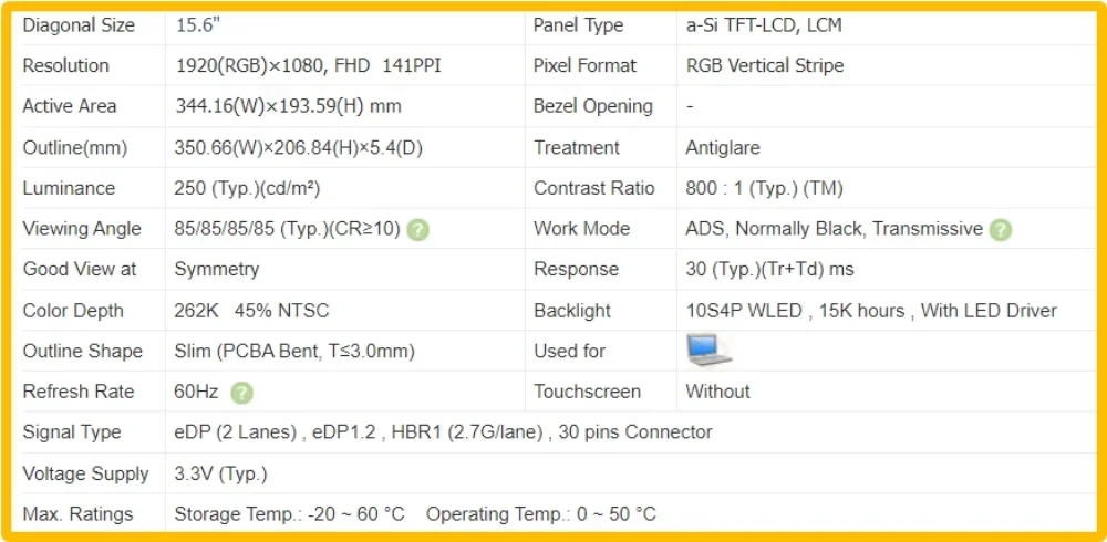 NV156FHM-N4L NV156FHM N4L 15 6-дюймовый ЖК-экран для ноутбука Тонкая IPS-панель без сенсорного