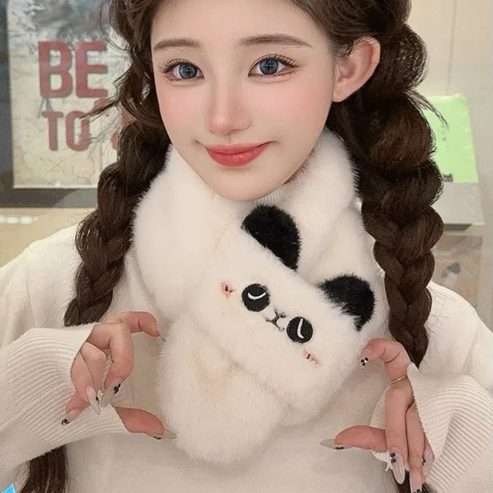 Модный теплый шарф с крестообразным воротником утолщенный милый женский