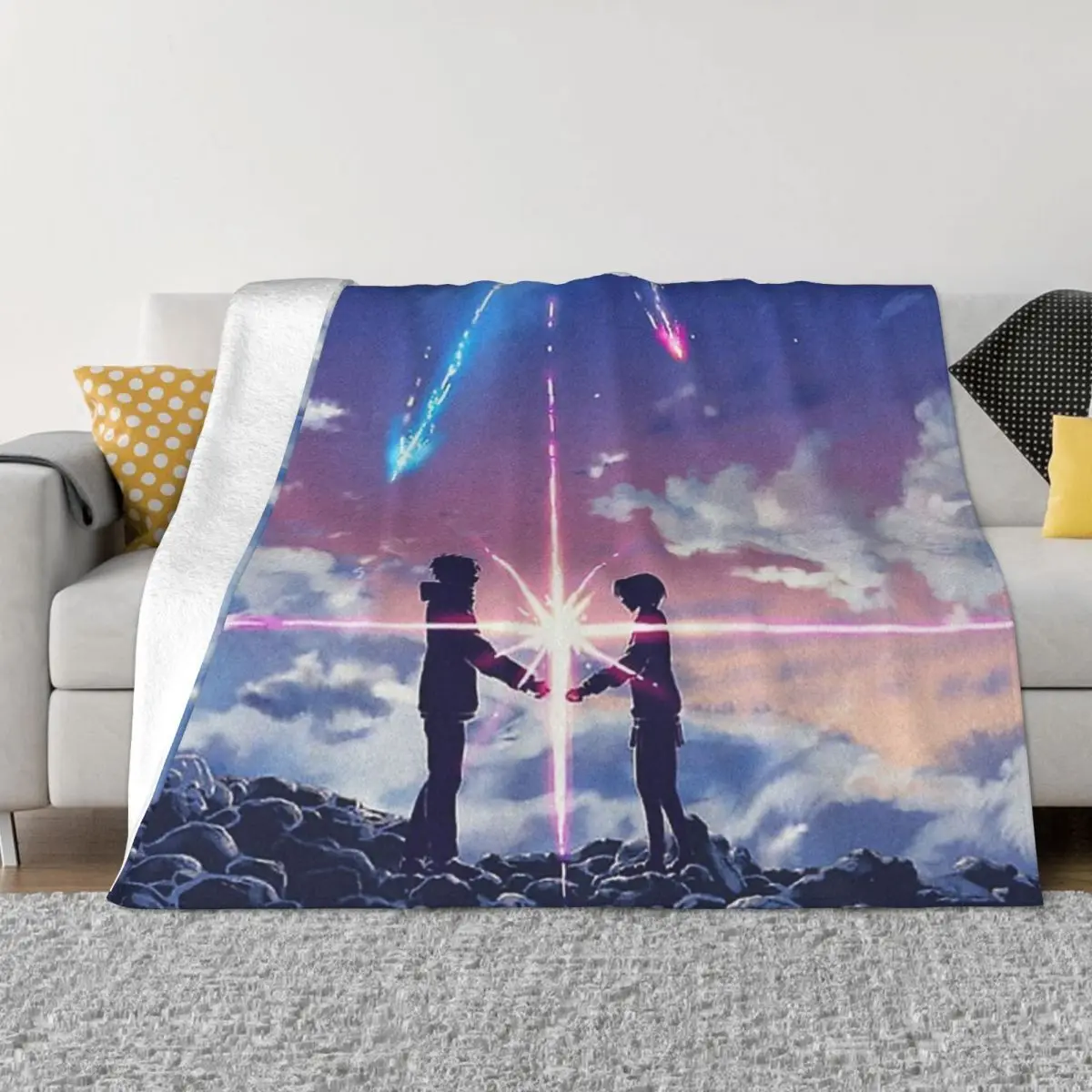 Kimi No Na Wa ваше имя аниме 1 плюшевые зимние одеяла для спальни индивидуальное одеяло