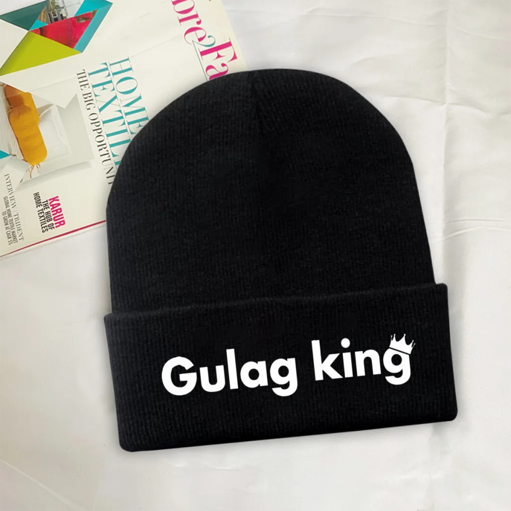 

Теплая вязаная шапка Gulag King для девочек и мальчиков, уличная мягкая эластичная шапка без козырька, с рисунком варзоны, черного цвета, для хол...