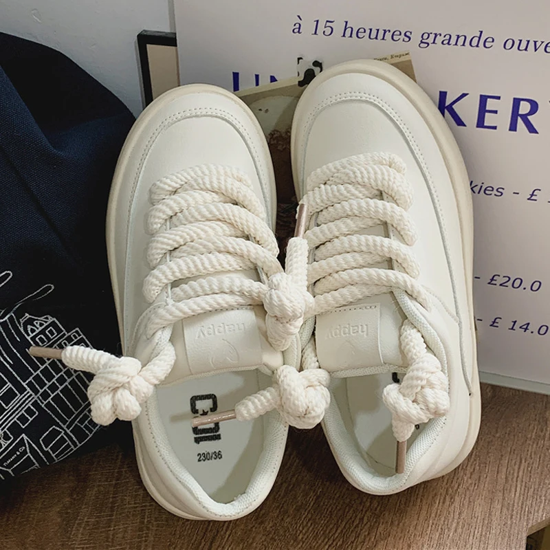 

2023 Spring Platform Sneakers Women Running Sports Shoes Woman Flats Casual Pu Leather Vulcanized Shoes Designer Chunky Sneakers