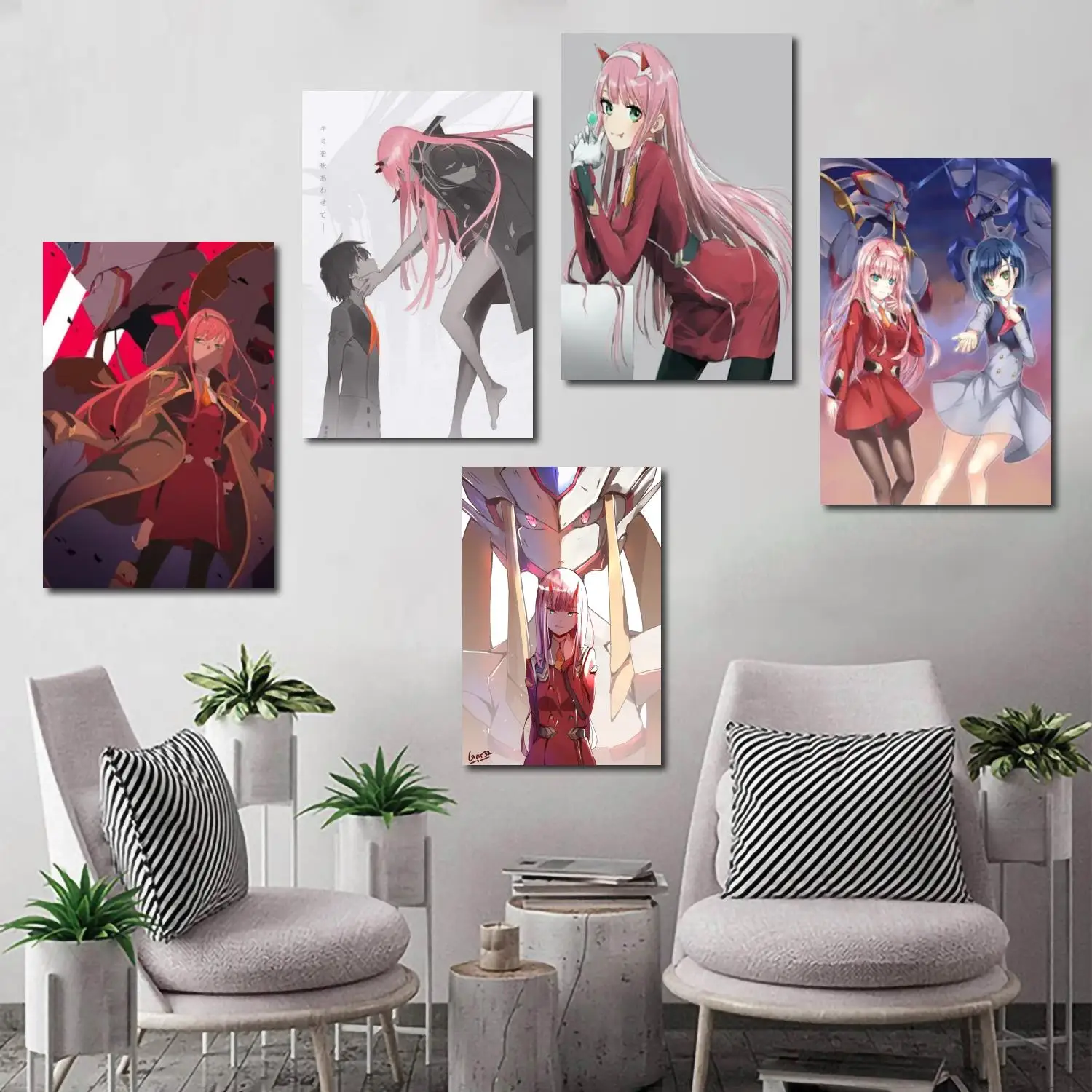 

Darling in The Franxx Anime poster Decorative Painting 24x36 Canvas Poster Wall Art Living Room Posters Bedroom Painting