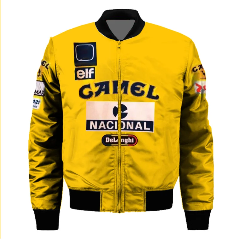 

2023 F1 Legend Team Vintage Racing Suit Ayrton Senna Champion Jacket Men's Oversized Formula One Racing Fan Design Aston Martin