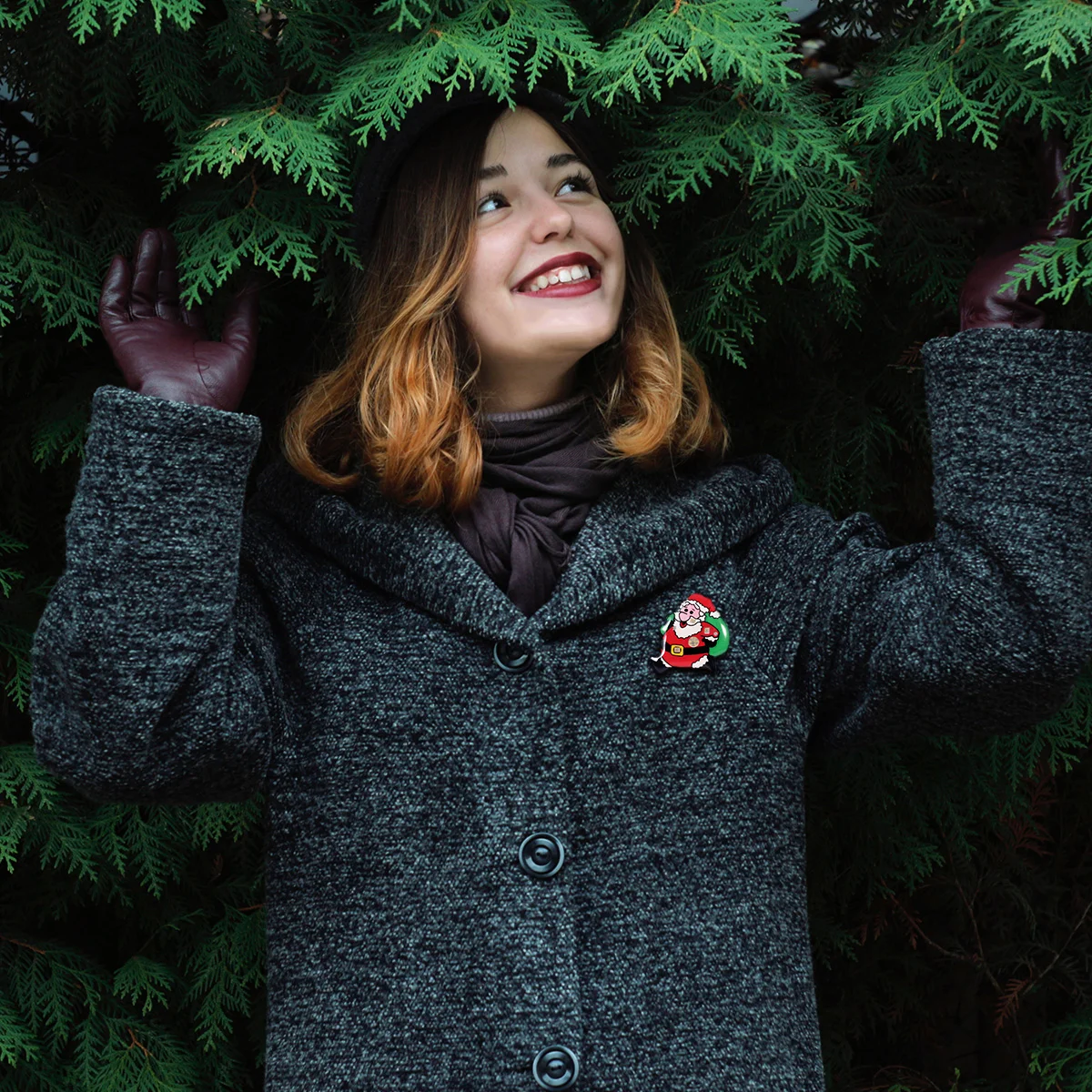 Мигающая светодиодная брошь булавка подарки рождественские украшения корсаж