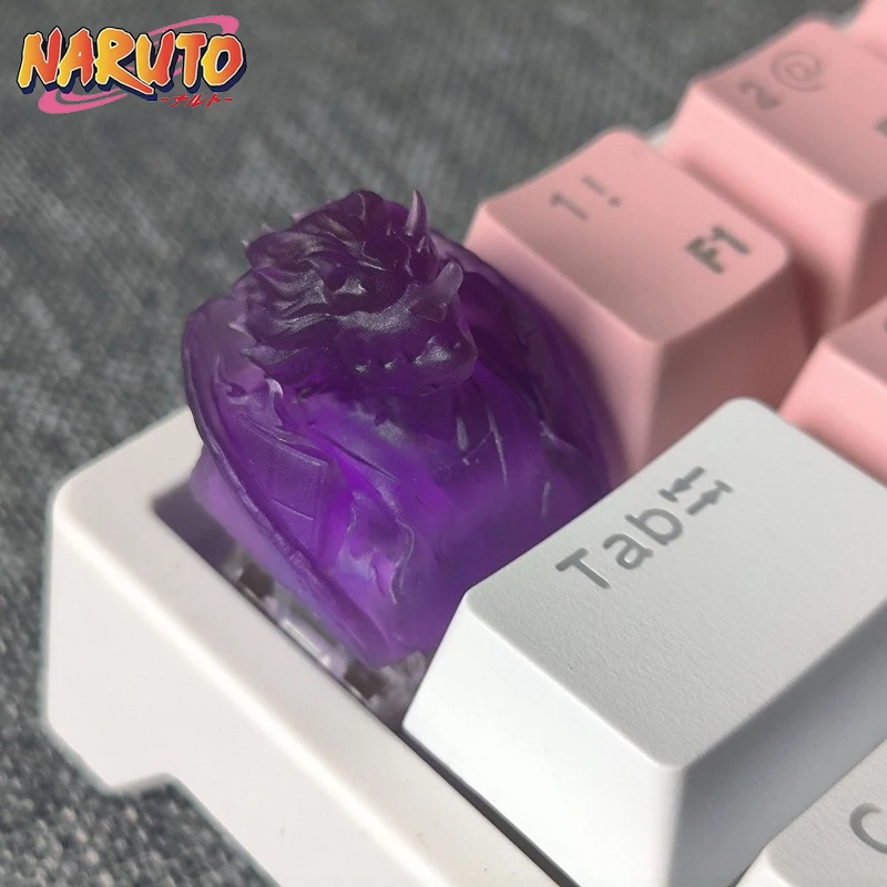 Прозрачные колпачки для механических ключей Наруто персонализированные