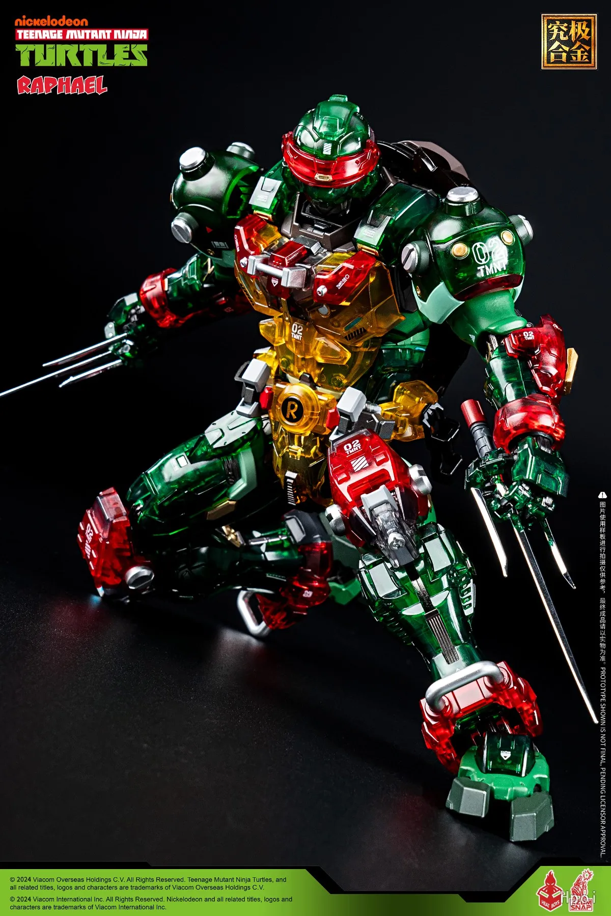 Фото 【UA】 HEATBOYS MechaHeat Series Alloy Mecha TMNT Рафаэль, эксклюзивная серия, фигурка-модель, игрушка, подарок №4