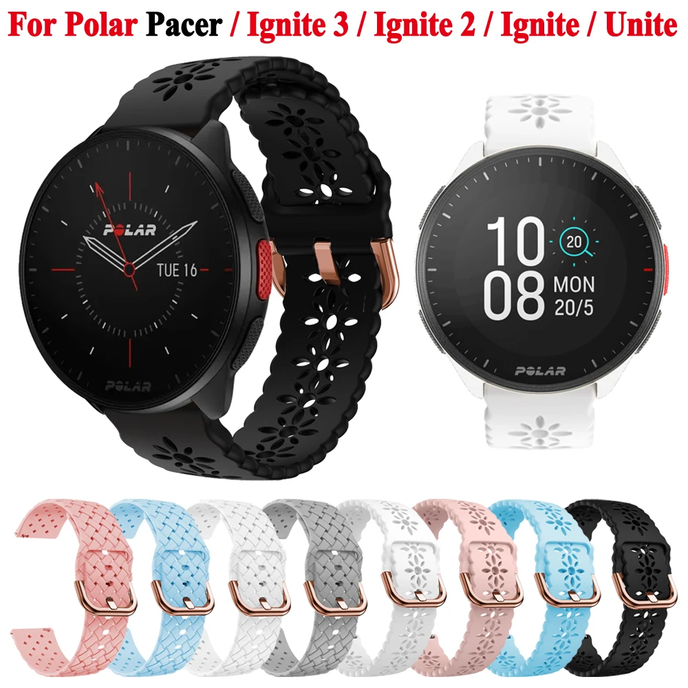

Ремешок силиконовый для смарт-часов Polar Pacer / Ignite 3 2/Unite, 20 мм