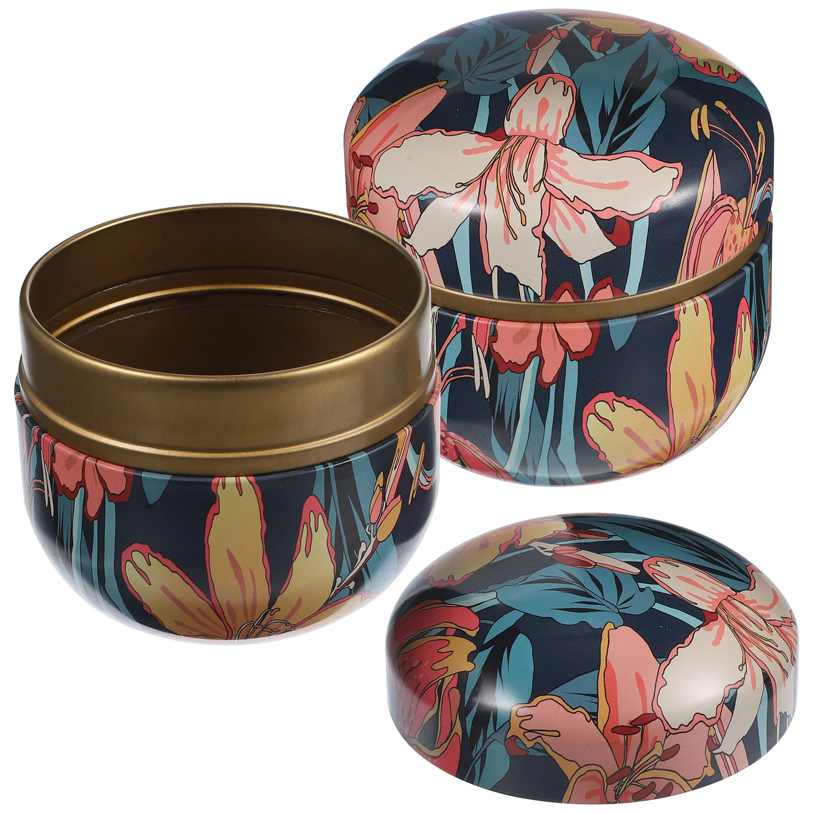 

2 шт. банка для хранения чая, жестяные банки, крышки, металлическая банка для чая в японском стиле, герметичная чайная банка, железные банки для чая, жестяные банки, крышки