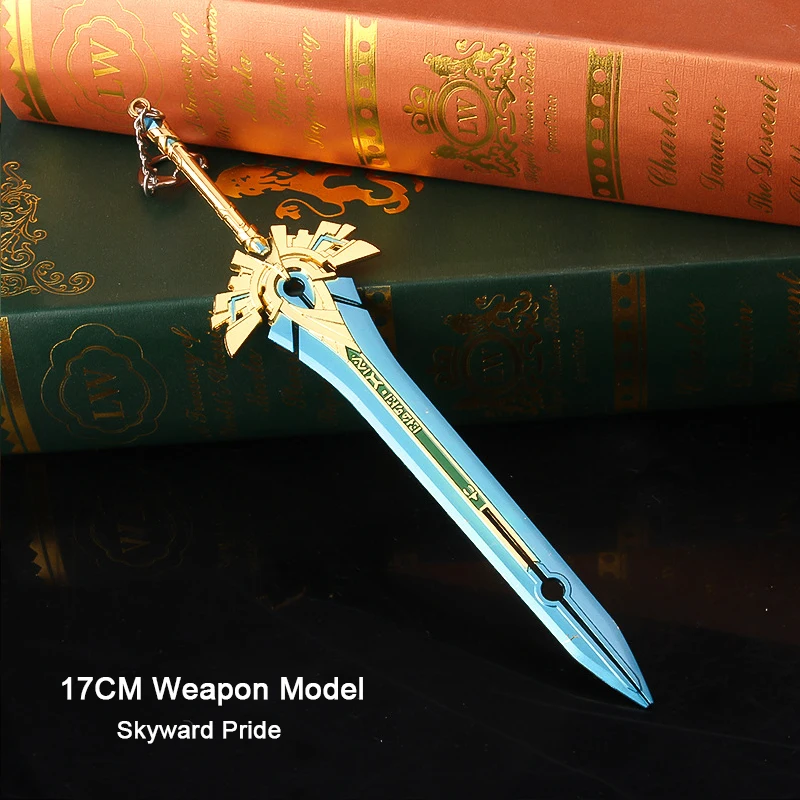 

22CM Genshin Impact Weapon Model Skyward Pride Game Peripheral Full Metal Replica Miniature Decoration Handicraft Ornaments Toys