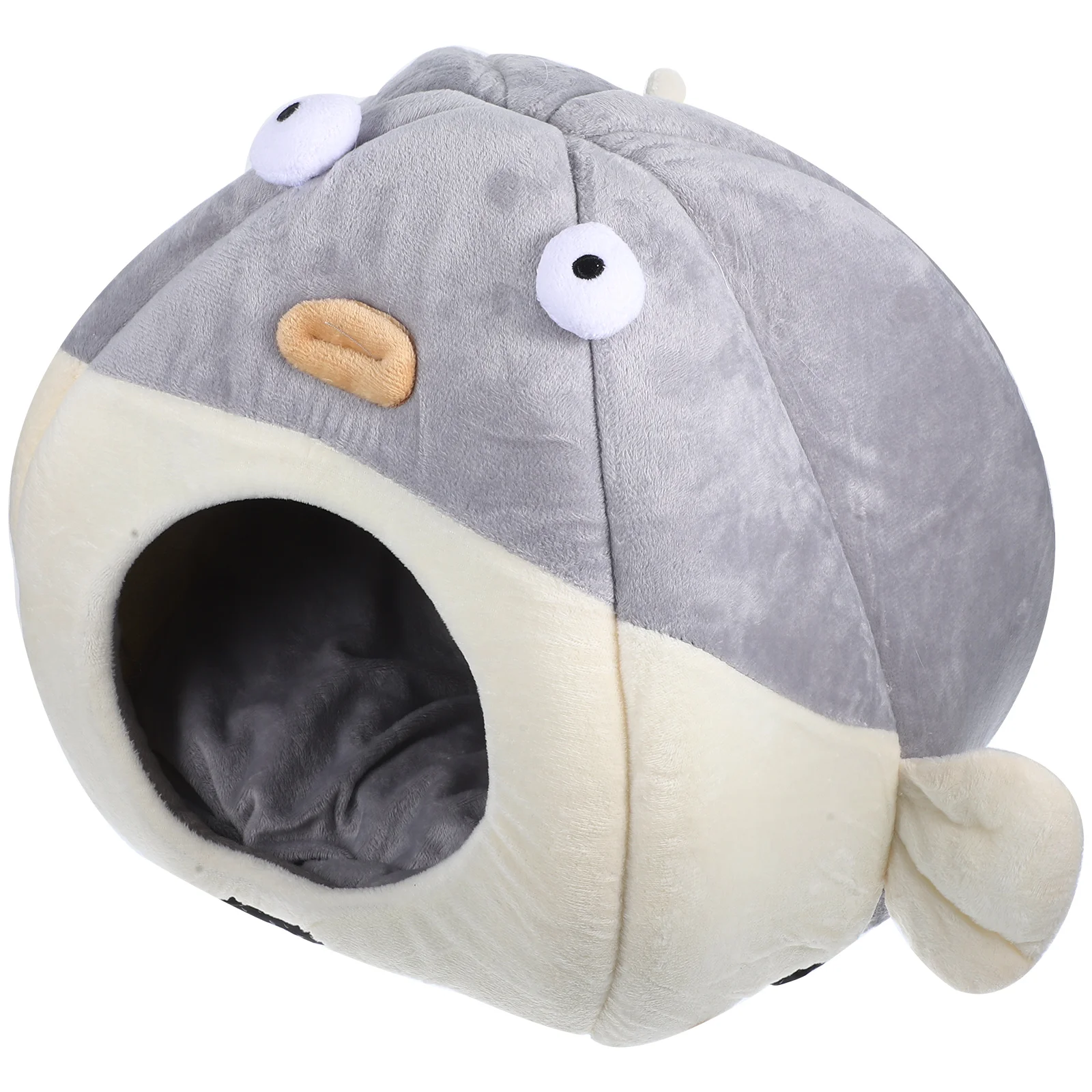

Cat House Indoor Pet Litter Sleeping Bed Warm Nest Semi-Enclosed Comfortable Cave Cushion