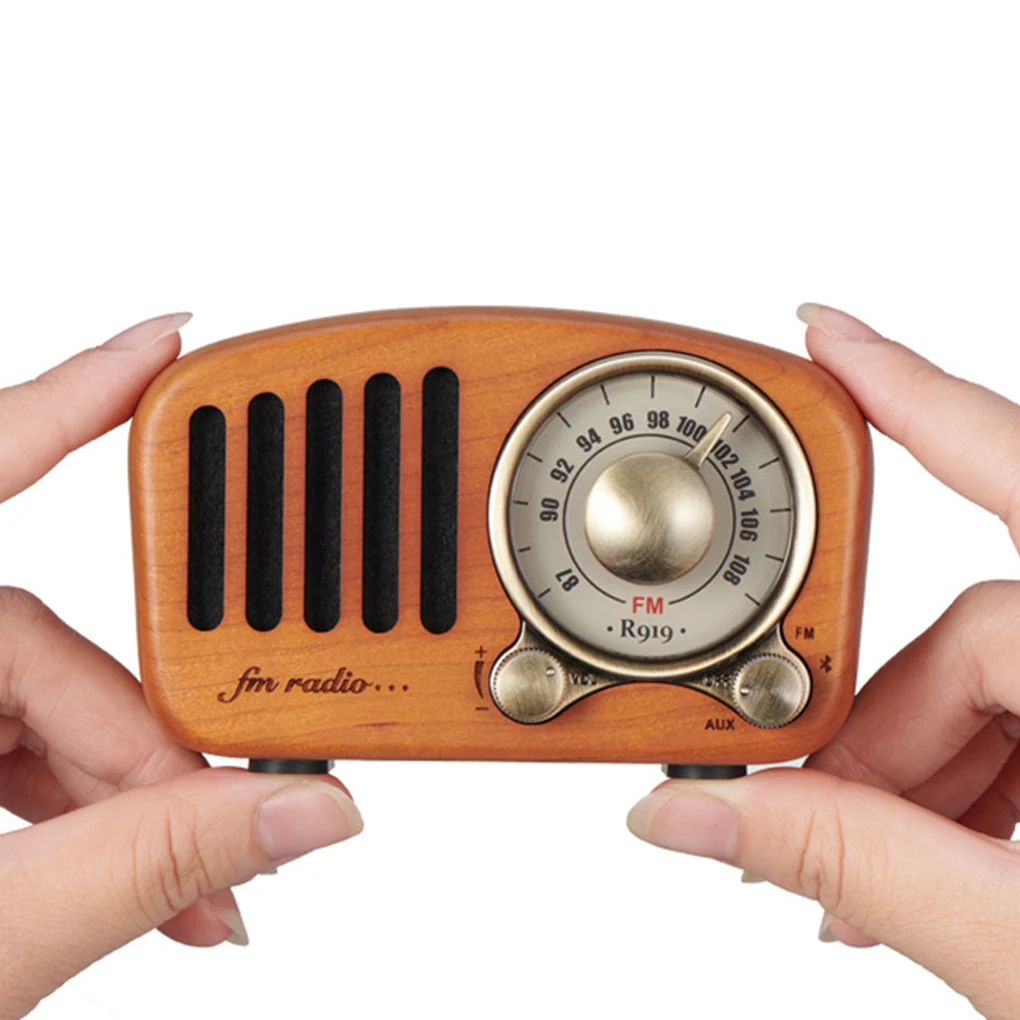 

Wood Mini Speaker Household Subwoofer FM MP3 Loudspeaker Home Decor