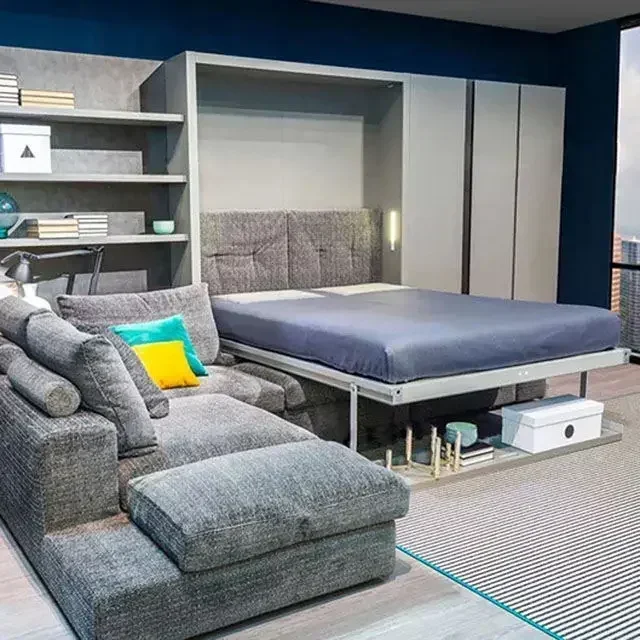 Современный скандинавский дизайн кровать Мерфи настенная мебель раскладной