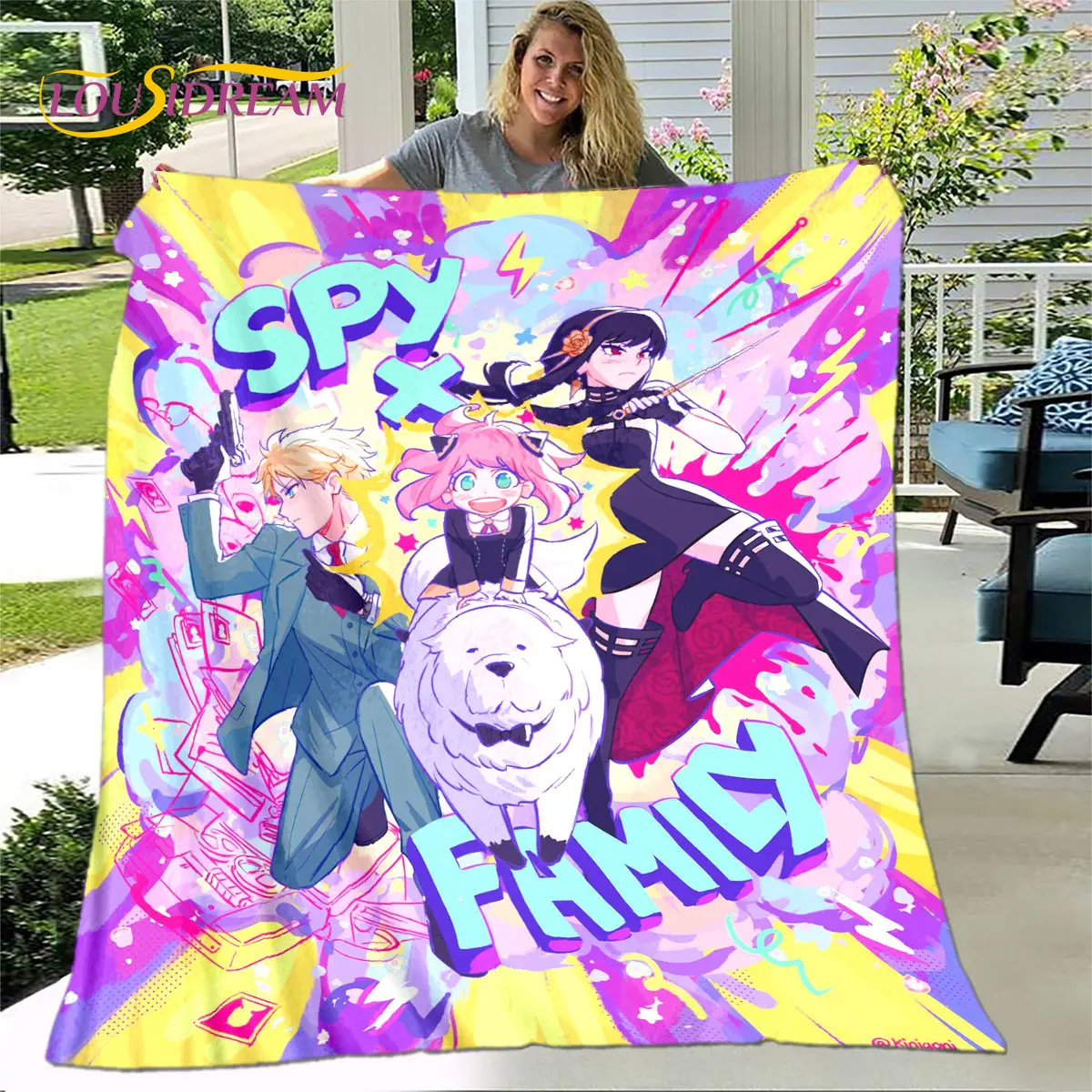 

SPY×FAMILY Anime Cartoon Soft Plush Blanket,Flannel Blanket Throw Blanket for Living Room Bedroom Bed Sofa Picnic Cover Kids