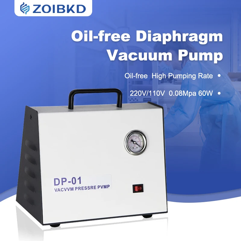 Лабораторное оборудование ZOIBKD DP-01 Безмасляный мембранный вакуумный насос Защита
