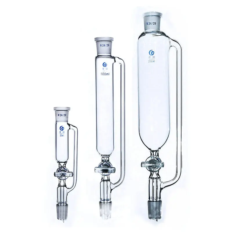 

1pc 25ml to 2000ml Constant pressure separating funnel with glass piston Joint size: 19*19#, 24*24#, 29*29# Lab Dropping funnel