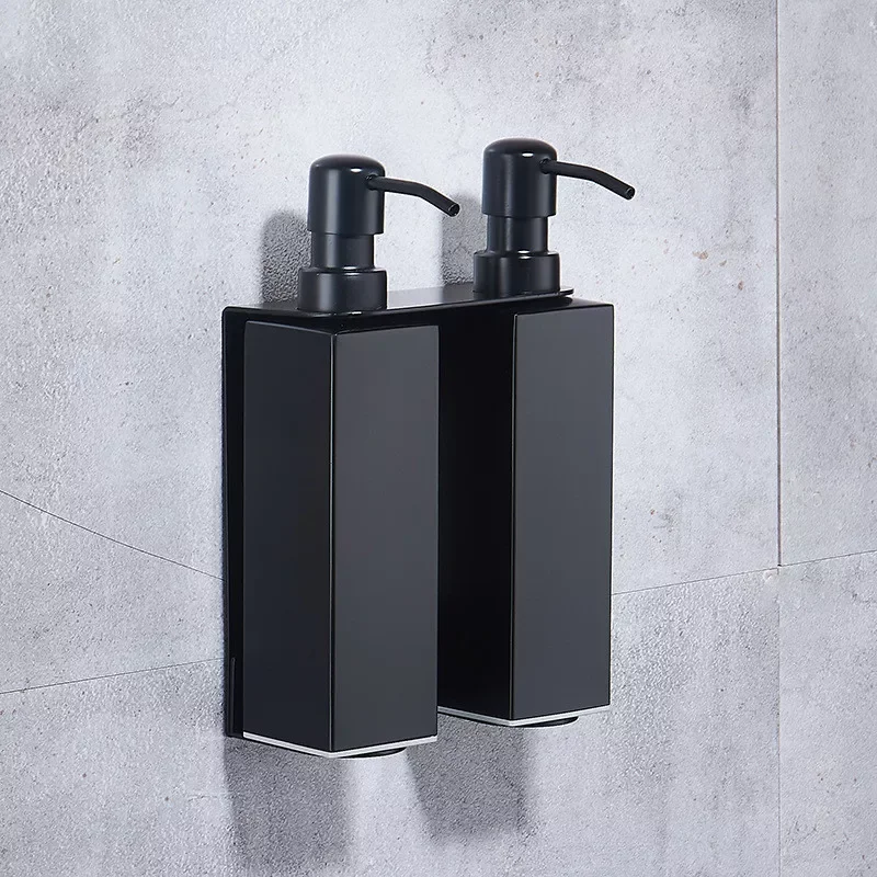 

Black Liquid Soap Dispenser Shampoo Dispenser for Hotel with Cup Holder Paper Holder Wall Shelf Bathroom Accessories For Hotel