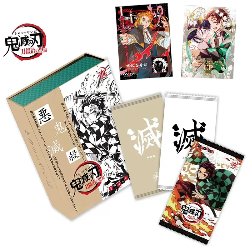 

New Demon Slayer Cards Kimetsu No Yaiba Booster Box Kamado Nezuko Kochou Shinobu Anime Figures Rare Card Toy For Children Gifts