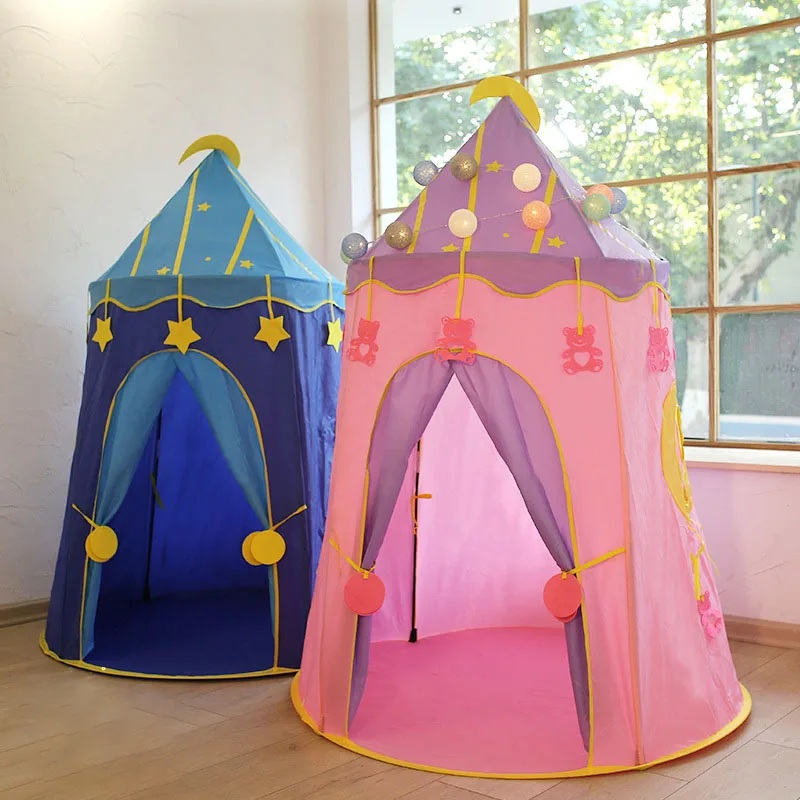 

Portable Kids Star Playhouse Foldable Tent Children Castle Yurt Birthday Gifts Child Boy Girl Room Decor Play House Toy Tents