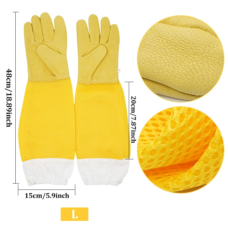 

Профессиональные перчатки для пчеловода JIECARE Bee gloves
