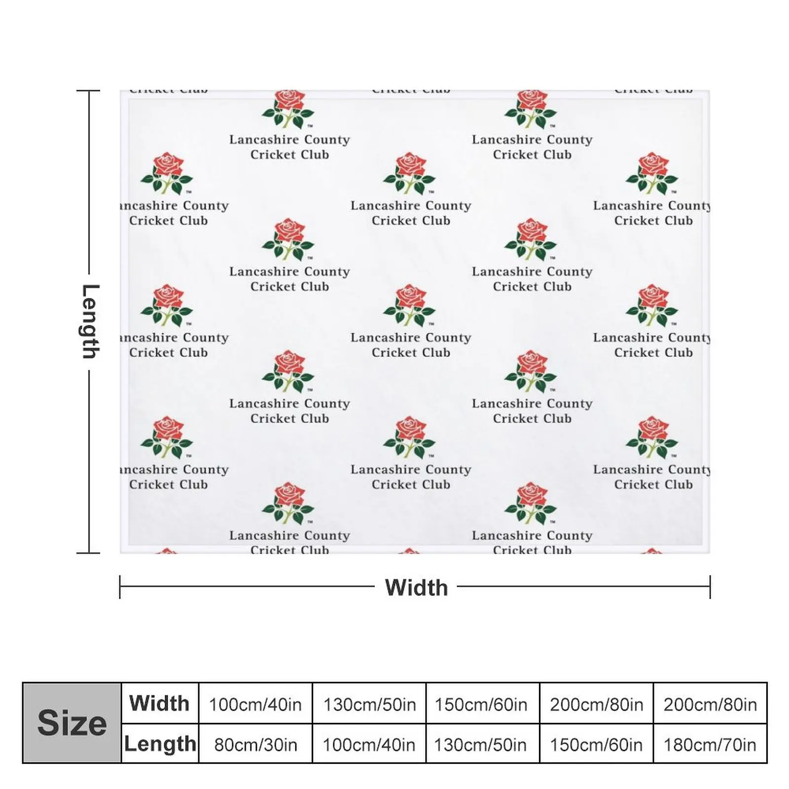 Уезд Ланкашира одеяло для крикета клуба Хэллоуин одеяла Furrys