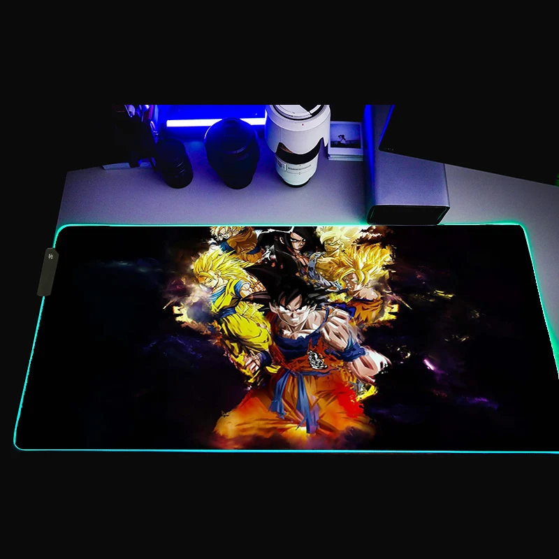 

Dragon Gaming Mouse Pad Computer Anime Mousepad RGB Large Mouse Pad Gamer XL Mouse Carpet Big Mause Pad PC Desk Mat with Backlit