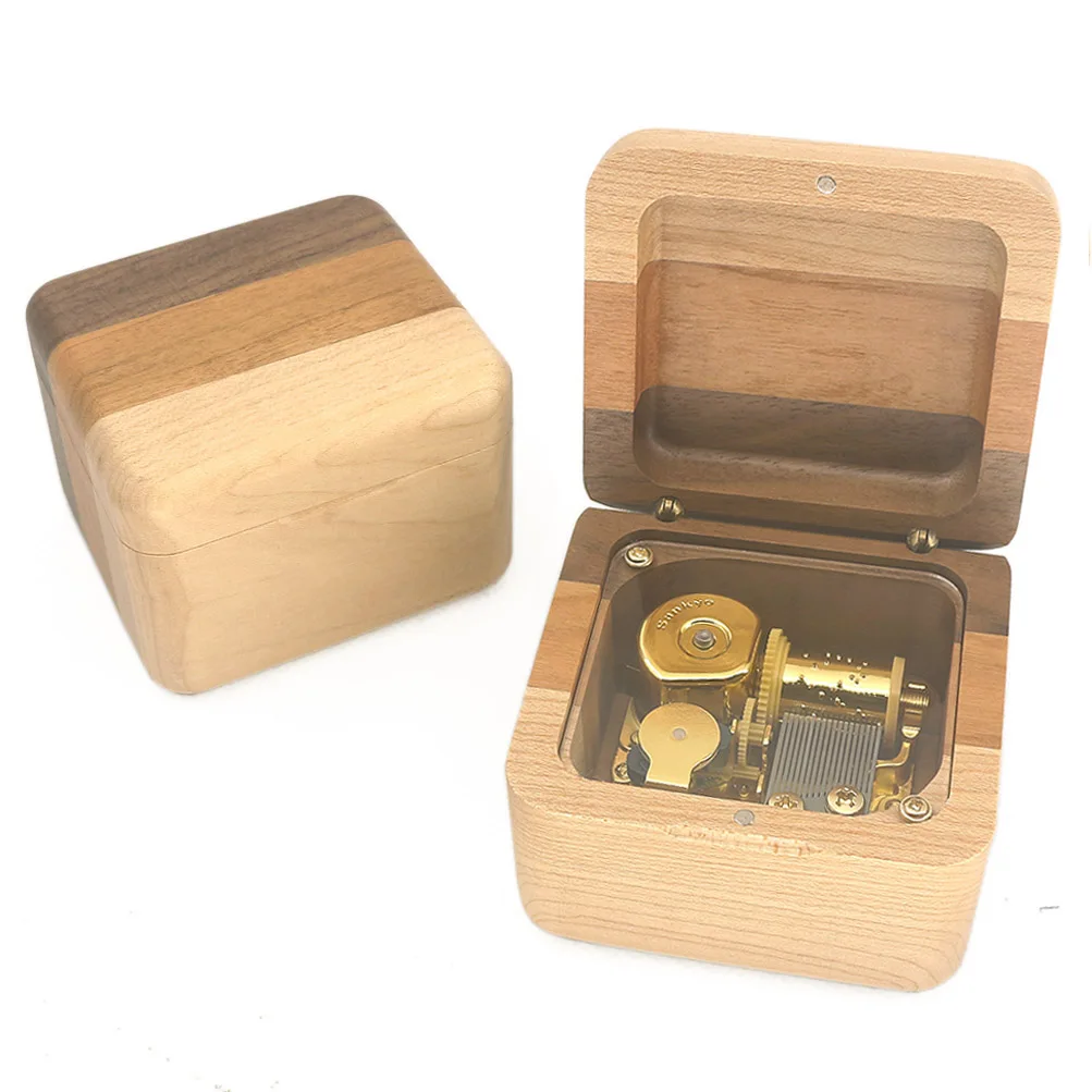 

SOFTALK Fly Me to The Moon Three-Color Solid Wood wooden box Music Box Birthday, Christmas, Valentine's Day Gift