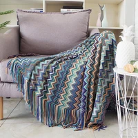 bohemian blanket spring and autumn air conditioner nap blanket nordic ins style thick sofa blanket