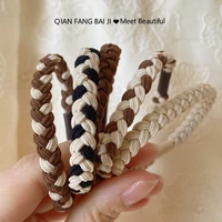 5pcs milk coffee pigtail simple style hair circle 2022 new korean hair accessories gifts for girls and yoga hair accessories