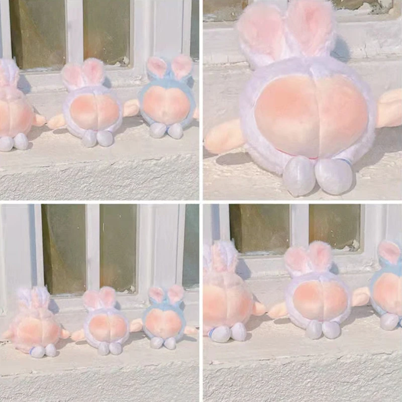 

1 шт. Симпатичные плюшевые игрушки в виде задницы медовый персик ягодицы кроличьи уши индивидуальная Подвеска Игрушка сумка Украшение