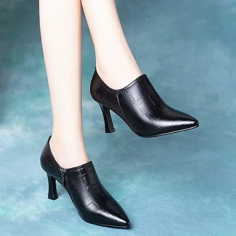 Marlisasa/женские модные черные ботильоны высокого качества в клетку с узором на