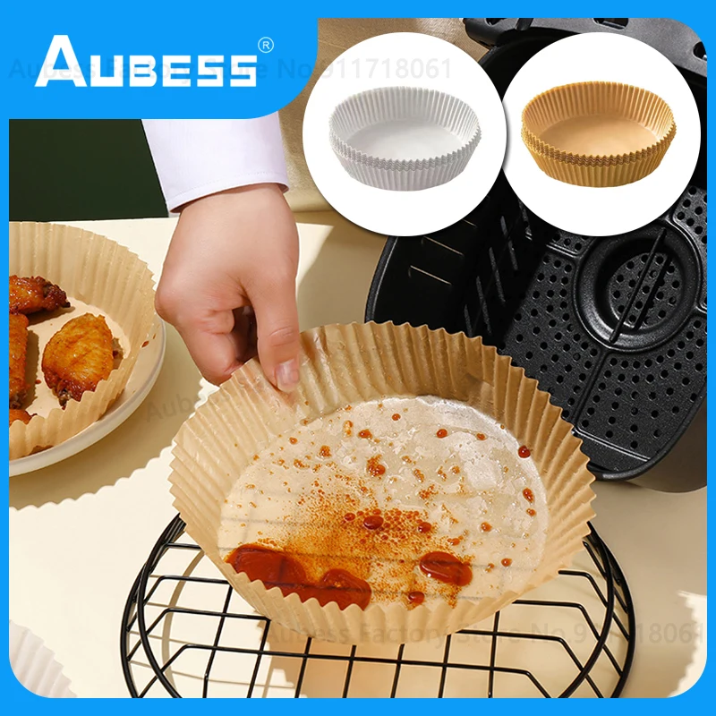

50/100pcs Airfryer Baking Paper Round Air Fryer Disposable Trays Paper Liner Cake Tools Baking Mat Kitchen Airfryer Accessories