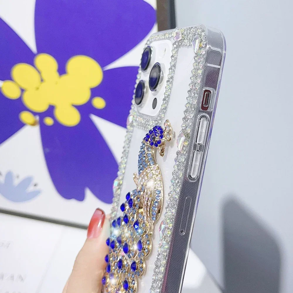 Чехол со стразами для iPhone 15 Pro Max 14 13 12 11 Xs XR 8 7 Plus SE 2020 2022 с бриллиантами телефона