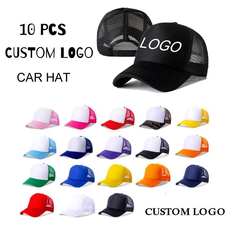 

Fashion Mesh Trucker Hat Printing Customized Logo Unisex Cap Casual Plain Adjustable Snapback Hats For Women Men Hip Hop Hat