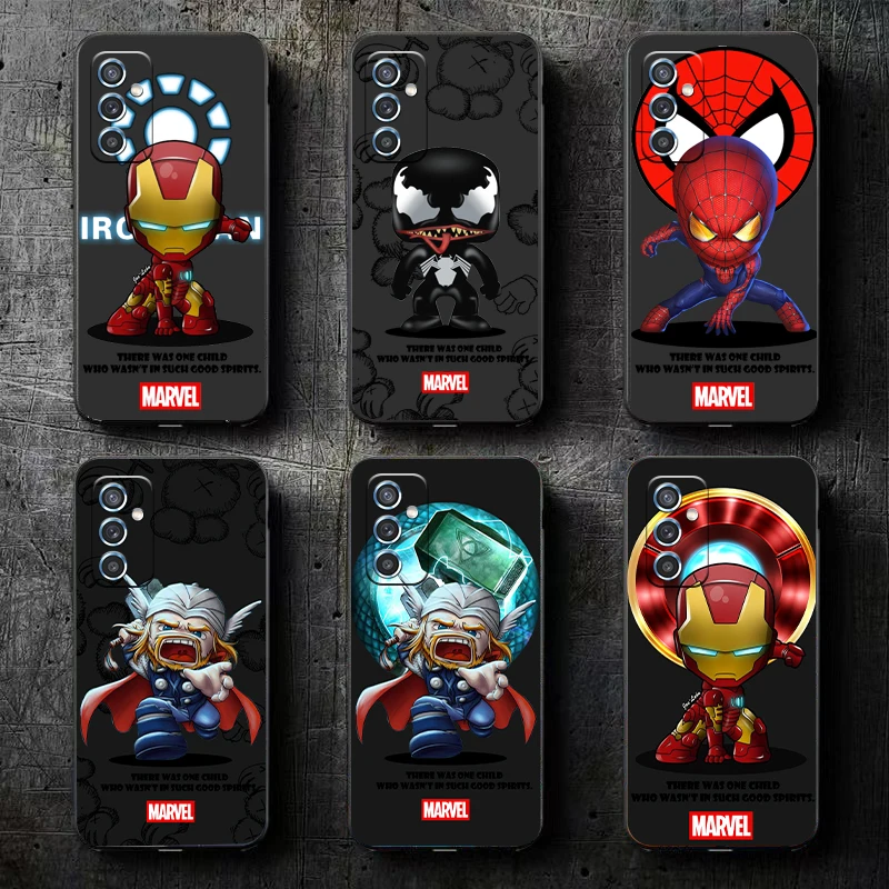 

Marvel Cartoon Spiderman For Samsung A20 A21 A22 4G 5G Phone Case Silicone Cover Carcasa Coque Back