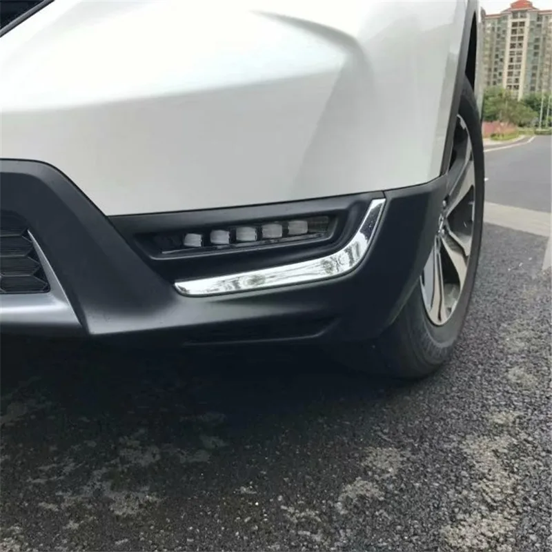 

WELKINRY Автомобильная крышка для Honda CR-V CRV 2017 2018 Нержавеющая сталь Передняя передняя противотуманная фара для бровей