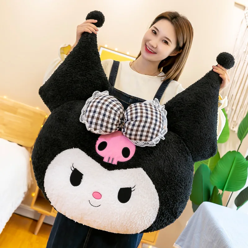 

Подушка большого размера Kuromi Melody, подушка, милая мультяшная кукла, диван, подарок на день Святого Валентина, День рождения любимой девушки ...