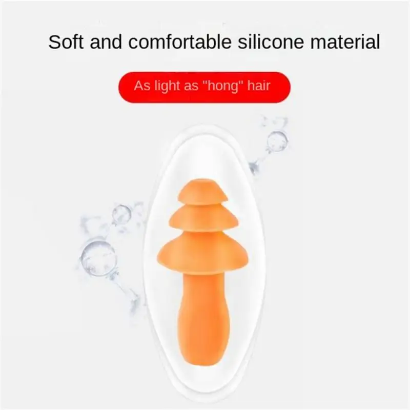 

Waterproof Soft Ear Plugs Silicone Corded Reusable Hearing Safety Earplugs for Swiming Earplugs Earmuff