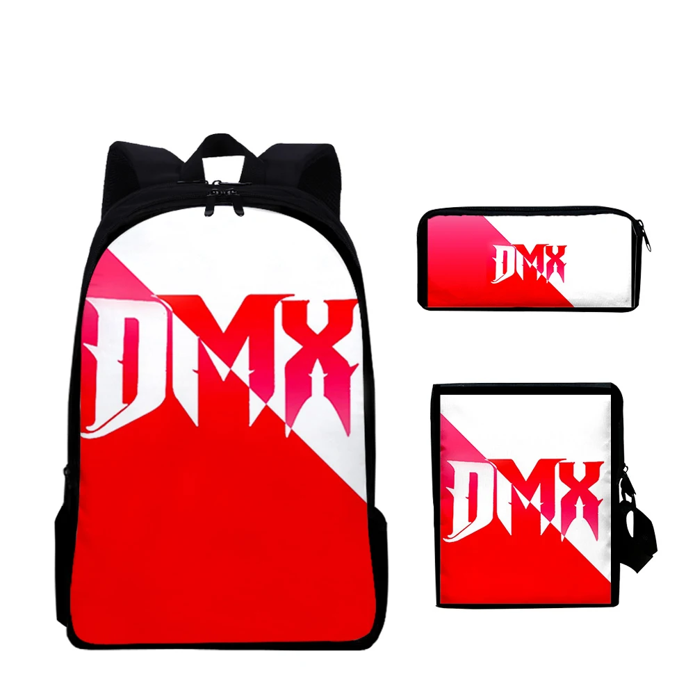

Kawaii Youthful Earl Simmons DMX 3pcs/Set Backpack 3D Print Student Bookbag Travel Laptop Daypack Shoulder Bags Pencil Case