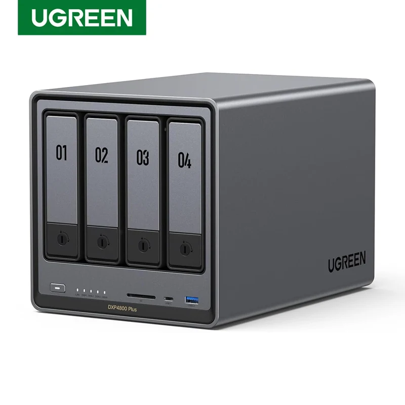 Фото Сетевое хранилище UGREEN NASync DXP4800 Plus DXP4800 Pro DX4800 S с 4 отсеками, процессором Pentium i5, 16 ГБ/32 ГБ ОЗУ №2