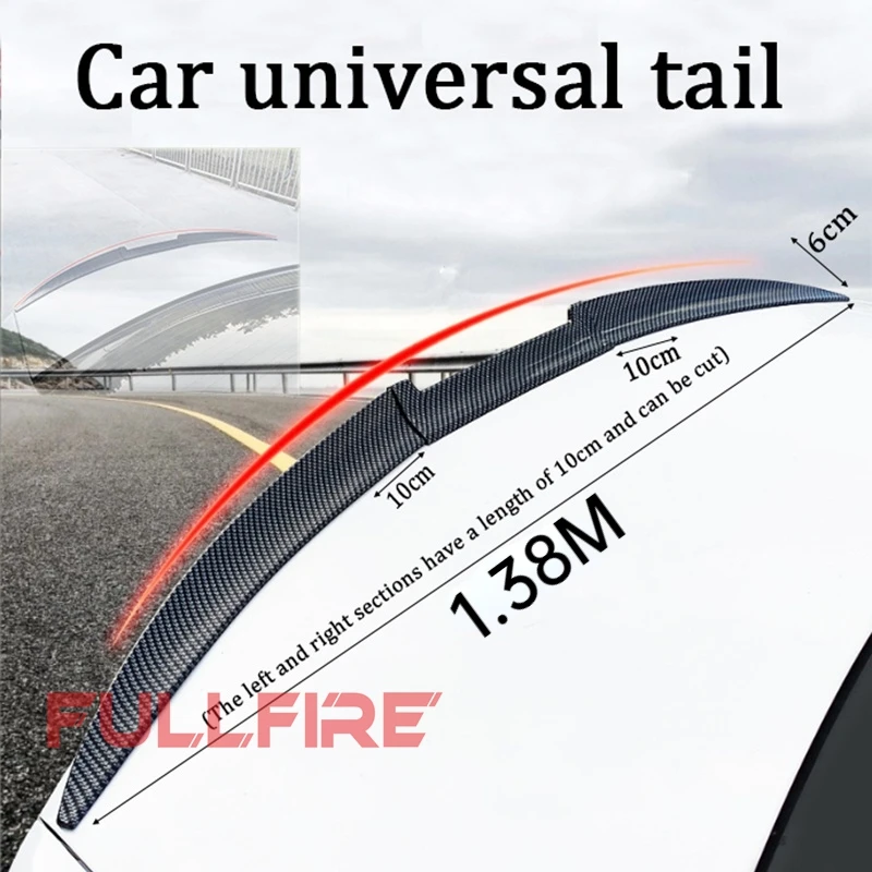 

Car Universal Roof Spoiler Tail Spoiler Trunk Wing DIY Refit Spoiler poiler wing racing trunk spoiler auto spoiler universale