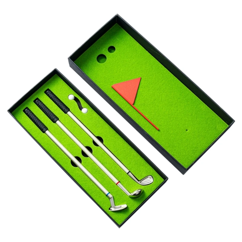 Ballpoint Pen Set Mini Golf Clubs Pens 0.7mm Refill Metal Ballpoint Pen Perfect Gift For Golf Fans And Office Use