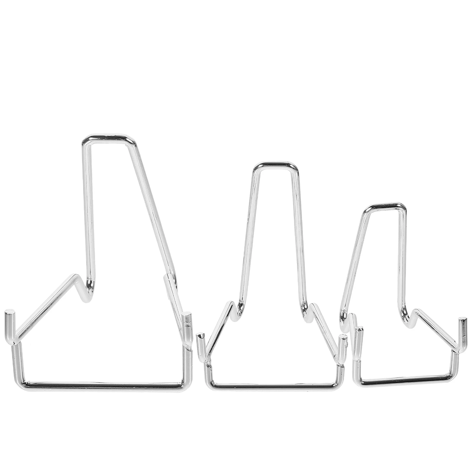 

3 Pcs Metal Easel Display Stands Tea Cup Sports Card Holder Iron Easels