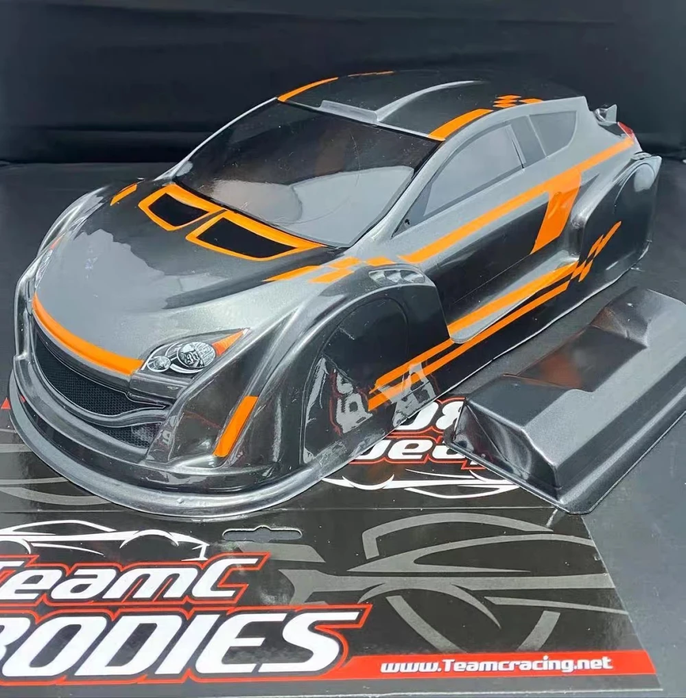 TC012 1/10 FF прозрачный корпус Lexan с задним крылом. Корпус 190 мм RC. Колесная база 257 мм.