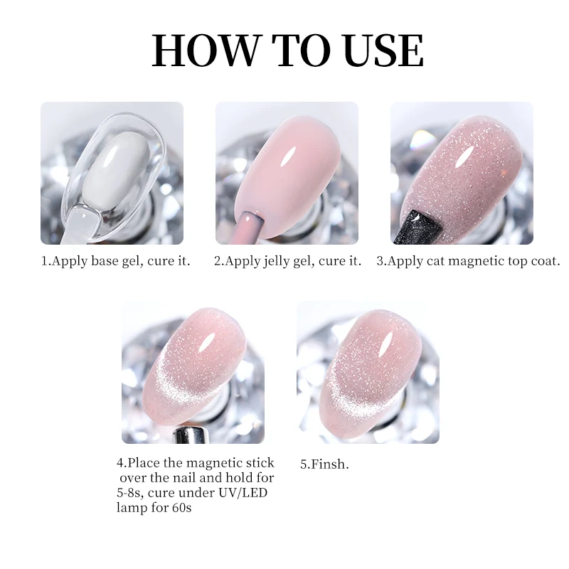 Блестящее магнитное гелевое покрытие LILYCUTE в виде кошки 7 мл верхнее серебряный