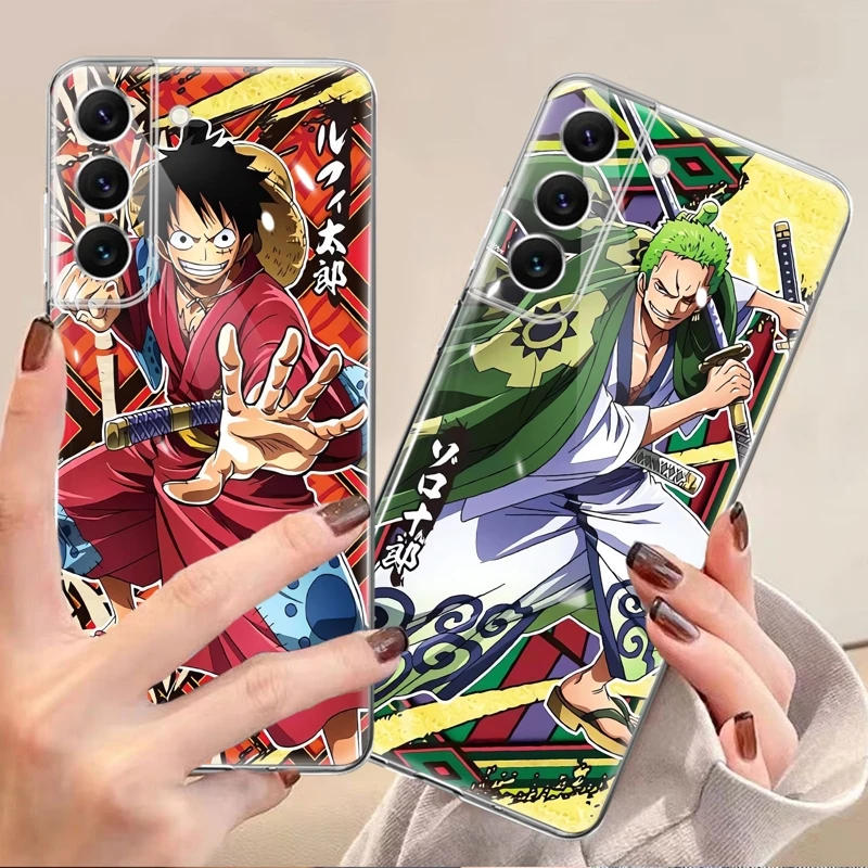 

Luxury Coque Case For Samsung S21 Plus S20 FE S23 S22 Ultra 5G S23Ultra S22Ultra S20FE S21FE Anime One Piece Luffy Sabo